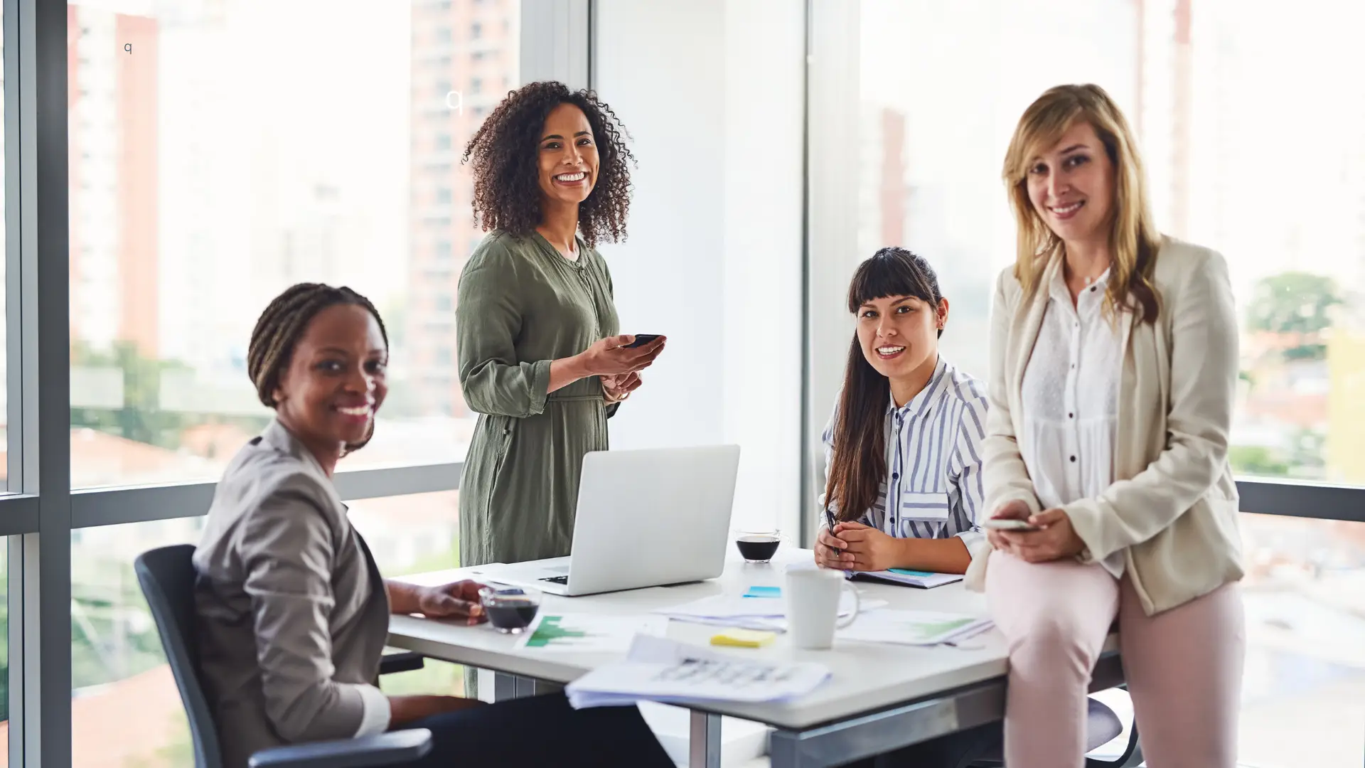 happy women in networking